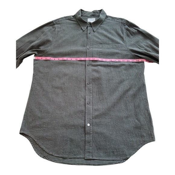 Five Four Shirt Long Sleeves Button Down Pocket Gingham Gray Mens Size 2XL - Picture 11 of 14